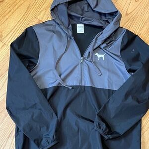 Women's Black and Gray Hooded Jacket